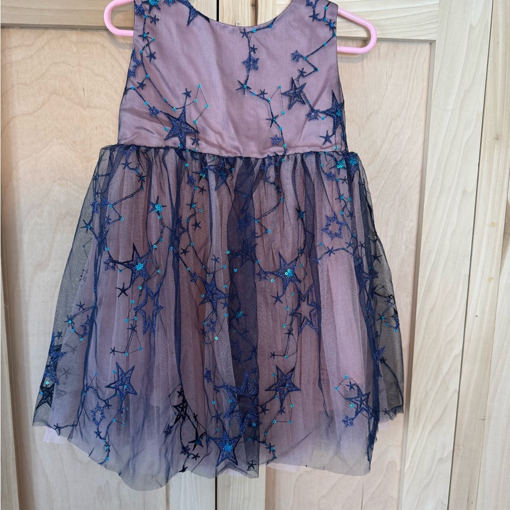 Popatu Pink and Blue Starry Dress